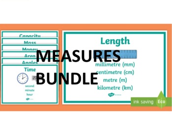 Preview of Measures Bundle (Imperial and Metric units for length, capacity and mass)