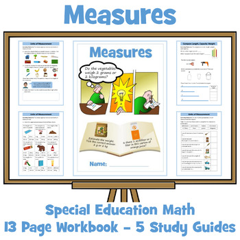 Preview of Measures - Special Education Math Workbook