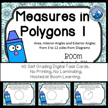 Measures In Polygons Level 1 Boom Cards Digital Task Cards
