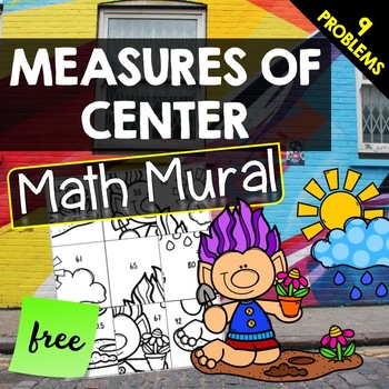 Preview of Measures of Center - Math Mural (FREEBIE)