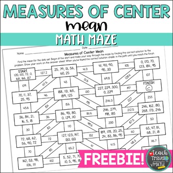 Measures of Center Maze (Mean)