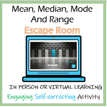 Preview of Measures of Center -Mean, Median, Mode & Range- Digital Escape Room Game
