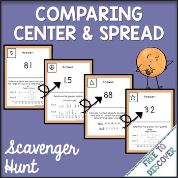 Preview of Measures of Center and Spread Scavenger Hunt Activity