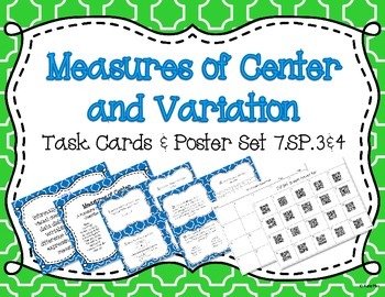Preview of Measures of Center and Variation *Aligned to CCSS 7.SP3 & 7.SP.4