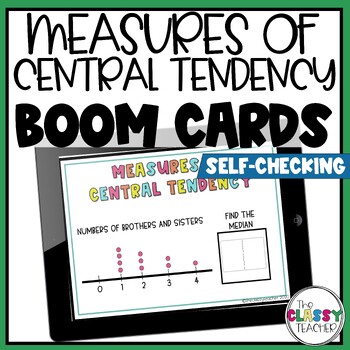 Preview of Measures of Central Tendency Boom Cards