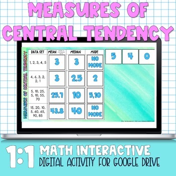 Preview of Measures of Central Tendency Digital Practice Activity