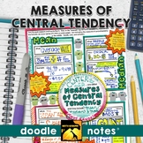 Measures of Central Tendency Doodle Notes (Mean, Median, Mode, & Range)