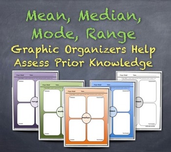 Preview of Measures of Central Tendency Graphic Organizers: Assess Prior Knowledge "Jigsaw"