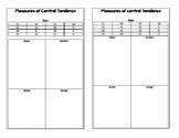 Measures of Central Tendency Interactive Notebook Pages - UPDATED
