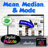 Measures of Central Tendency, Mean Median Mode Digital Puzzle