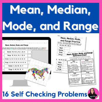 Preview of Measures of Central Tendency - Mean, Median, Mode, and Range Activity