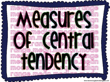 Preview of Measures of Central Tendency Posters and Game