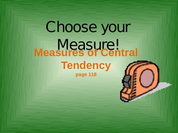 Preview of Measures of Central Tendency PowerPoint