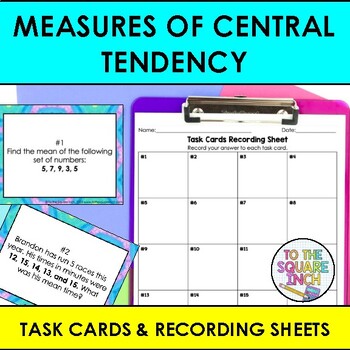 Preview of Measures of Central Tendency Task Cards | Measures of Central Tendency Activity