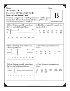 Measures of Central Tendency and Variability Partner Activities by