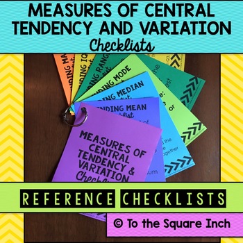Preview of Measures of Central Tendency and Variation Checklists