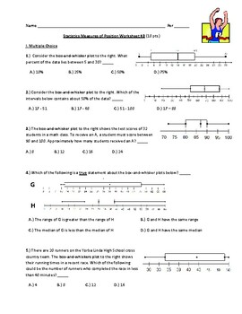 Preview of Measures of Position Worksheet #3