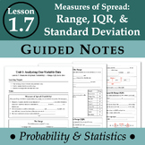 Measures of Spread: Range, IQR, & Standard Deviation (Prob