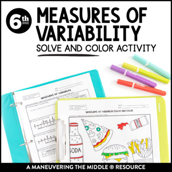 Preview of Measures of Variability Coloring Activity | Range & Interquartile Range Activity
