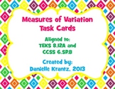 Measures of Variation Task Cards with QR Codes