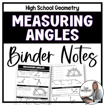 Preview of Measuring Angles - Binder Notes for Geometry