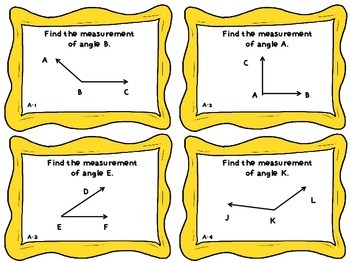 Preview of Measuring Angles Board Game/Task Cards