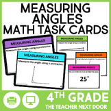 4th Grade Measuring Angles Task Cards Angles Math Center G