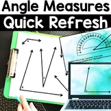 Measuring Angles Review with Estimating Degrees - Freebie