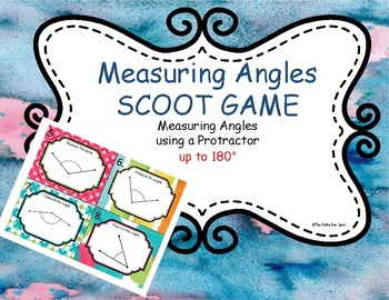 Preview of Measuring Angles SCOOT Game and Task Cards
