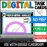 Measuring Angles with Protractor Digital Task Cards