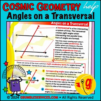 Preview of Measuring Angles with Protractors & the Effects of Transversals • Geometry help