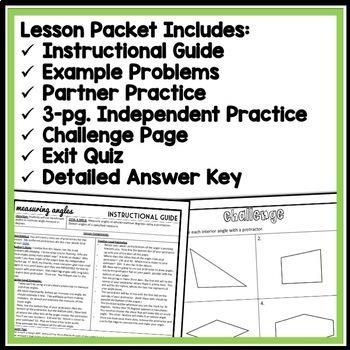 Measuring Angles with a Protractor, 4th Grade Measuring & Drawing