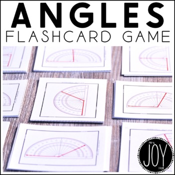 Preview of Measuring Angles with a Protractor Flashcard Game