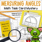 Measuring Angles with a Protractor Math Task Card Mystery 