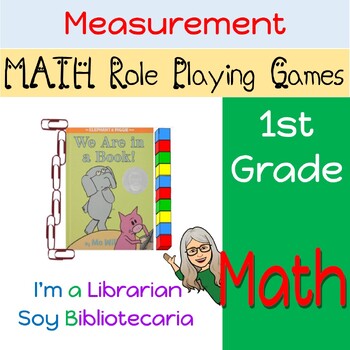 Preview of Measurements Math Project K & 1st: I’m a Librarian! (English/Spanish)