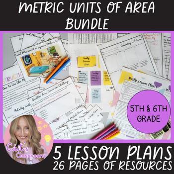Preview of Area and Surface Area│5-Day-Unit│Hands-on Math Lesson Plans and Area Worksheets