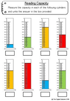 measuring capacity 15 printables measurement data tpt