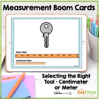 Preview of Measuring Centimeters Meter Boom Cards  Distance Learning