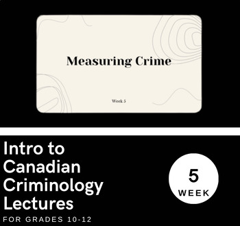 Preview of Measuring Crime (Lesson / Lecture) Week 5