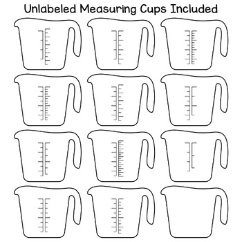 12 Measuring Cup Clip Art