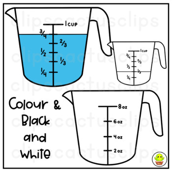 Math Clip Art--Measurement--Measuring Cups, Image 13