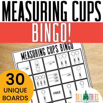Preview of Measuring Cups Bingo for Life Skills Special Education Cooking Lessons