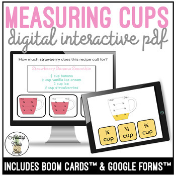 Preview of Measuring Cups Digital Interactive Activity