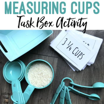 Preview of Measuring Cups Flashcard Work Task Box Activity