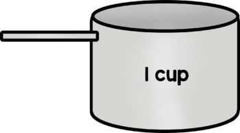Measuring Cups Clip Art: 1/3 Increments • Math & Science Tools