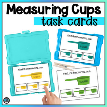 Preview of Measurement Activities Measuring Cups Cooking Task Cards Special Education Work