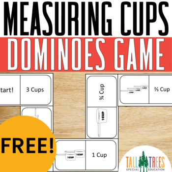 Preview of Measuring Cups Activity for Life Skills Special Education Cooking Lessons FREE