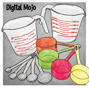 Math Clip Art--Measurement--Measuring Cups, Image 13