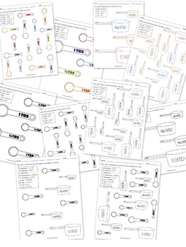 Measuring Cups and Spoons Identification Worksheets - Special Education