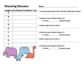 Preview of Measuring Dinosaurs